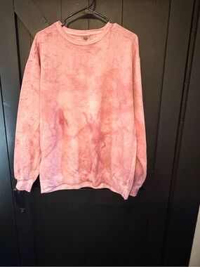 Comfort Colors Pink Marble Wash Crewneck Sweatshirt